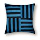 Blue And Black Stripes Cushion Cover