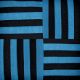Blue And Black Stripes Cushion Cover