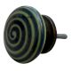 Green Striped Flat Knob