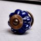 Navy Blue Etched  Melon Knob