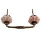 Baby Pink Ceramic Bridge Wardrobe Handle