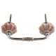 Baby Pink Ceramic Bridge Wardrobe Handle