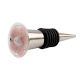 Pink White Flower Glass Wine Stopper