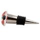Red Black Flower Glass Wine Stoppre
