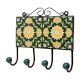 Green Floral Ceramic Tiles Hooks-471