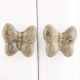 Cream Butterfly Ceramic Drawer Knob