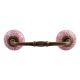 Pink Ceramic Bridge Dresser Handle