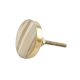 Round Cream Metal and Bone Knob