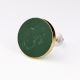 Round Sea Green Metal and Resin Knob