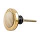 Round Cream Metal and Bone Knob