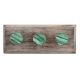 Round Sea Green Metal and Bone Wooden Hooks