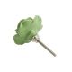 Pea Green Crackle Rose Ceramic Dresser Knob