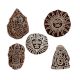 Set of 5 Piece New Mix Wooden Printing Block
