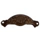 Floral D Pull Iron Handle