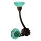 Sea Green Paneled Sides Glass Iron Hook