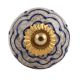 Navy Blue Crackle Ceramic Cupboard Knob