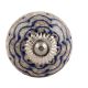 Navy Blue Crackle Ceramic Cupboard Knob