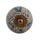 Grey Leaf Embossed Ceramic Knob