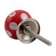 Red Polka Dot Small Ceramic Cabinet Knob