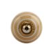 Mustard Striped Small Ceramic Dresser Knob