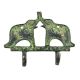 Elephants Play Sculpture Bronze Hooks
