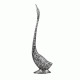 Silver Metal Alloy Duck Sculpture