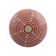 Red Stripe Flat Ceramic Dresser Knob