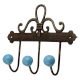 Solid Turquoise Ceramic Iron Hooks