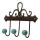 Solid Sea Green Ceramic Iron Hooks