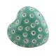 Sea Green Heart Etched Ceramic Cabinet Knob Online