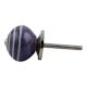 Purple Striped Small Ceramic Drawer Knob