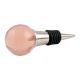 Pink Round Glass Wine Stopper