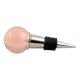 Pink Round Glass Wine Stopper