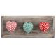 Mix Heart Etched Ceramic Wooden Hooks
