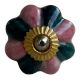 Pink Dark Green Knob