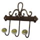 Yellow Floral Ceramic Iron Hooks