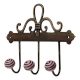 Pink Black Strip Ceramic Iron Hooks