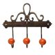 Orange Crackle Ceramic Iron Hooks