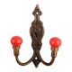 Red Crackle Ceramic Iron Hooks