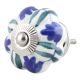 Blue Rose Ceramic Knob