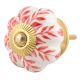 Red Leaf Ceramic Knob
