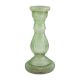 Green Pillar Glass Candle Holder (Set of 1 Piece)