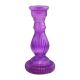 Purple Pillar Glass Candle Holder