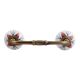 Deep Maroon Lily Ceramic Bridge Handle