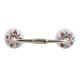 Deep Maroon Lily Ceramic Bridge Handle