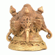 Bronze Incense Holder with Elephant God Face