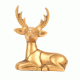 Handmade Bronze Deer Figurine in Sitting Position