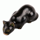 Bronze Sitting Black Cat Sculpture