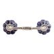 Royal Blue Engraved Ceramic Bridge Handle