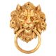 Solid Brass Lion With Ring Door Knocker